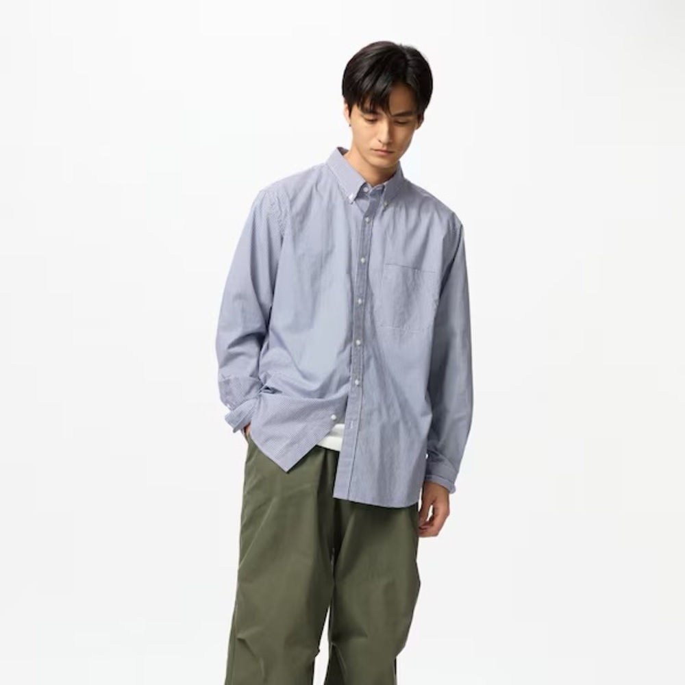 Uniqlo Blue Casual Button Down Shirt